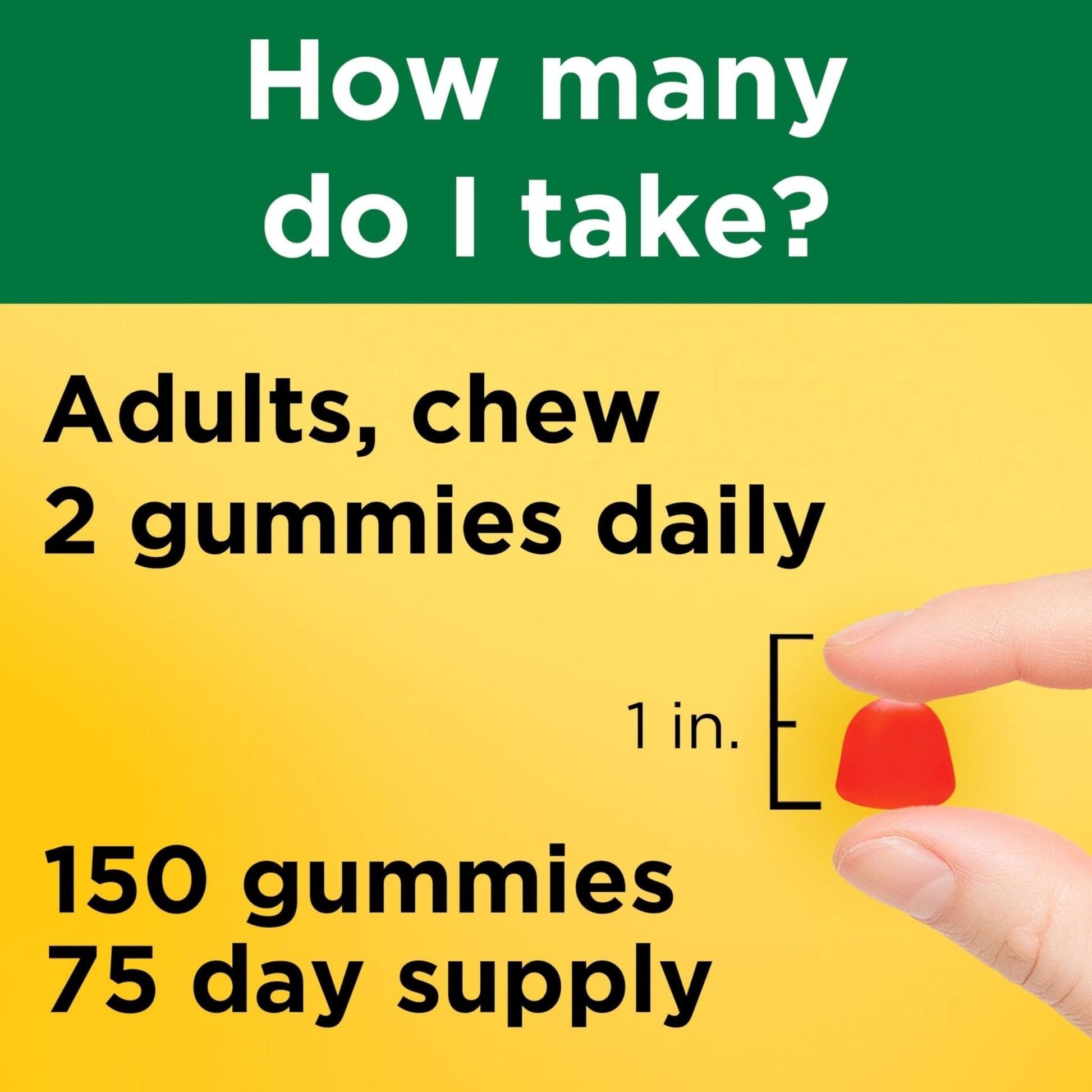 Nature Made Vitamin D3 5000 IU Per Serving Gummies Extra Strength, Bone and Immune Health Support, 150 Vitamin D Gummies for Adults, 75 Day Supply - Maple Wellness Supplements
