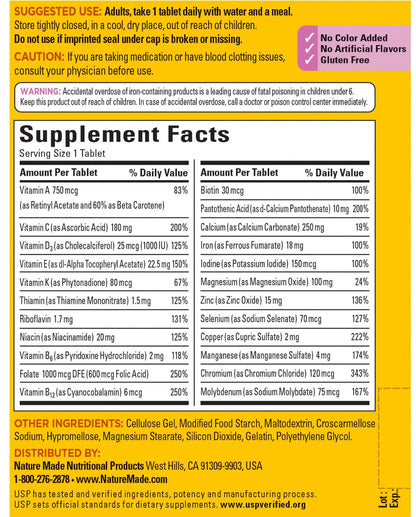 Nature Made Women's Multivitamin Tablets, 300 Count for Daily Nutritional Support - Maple Wellness Supplements