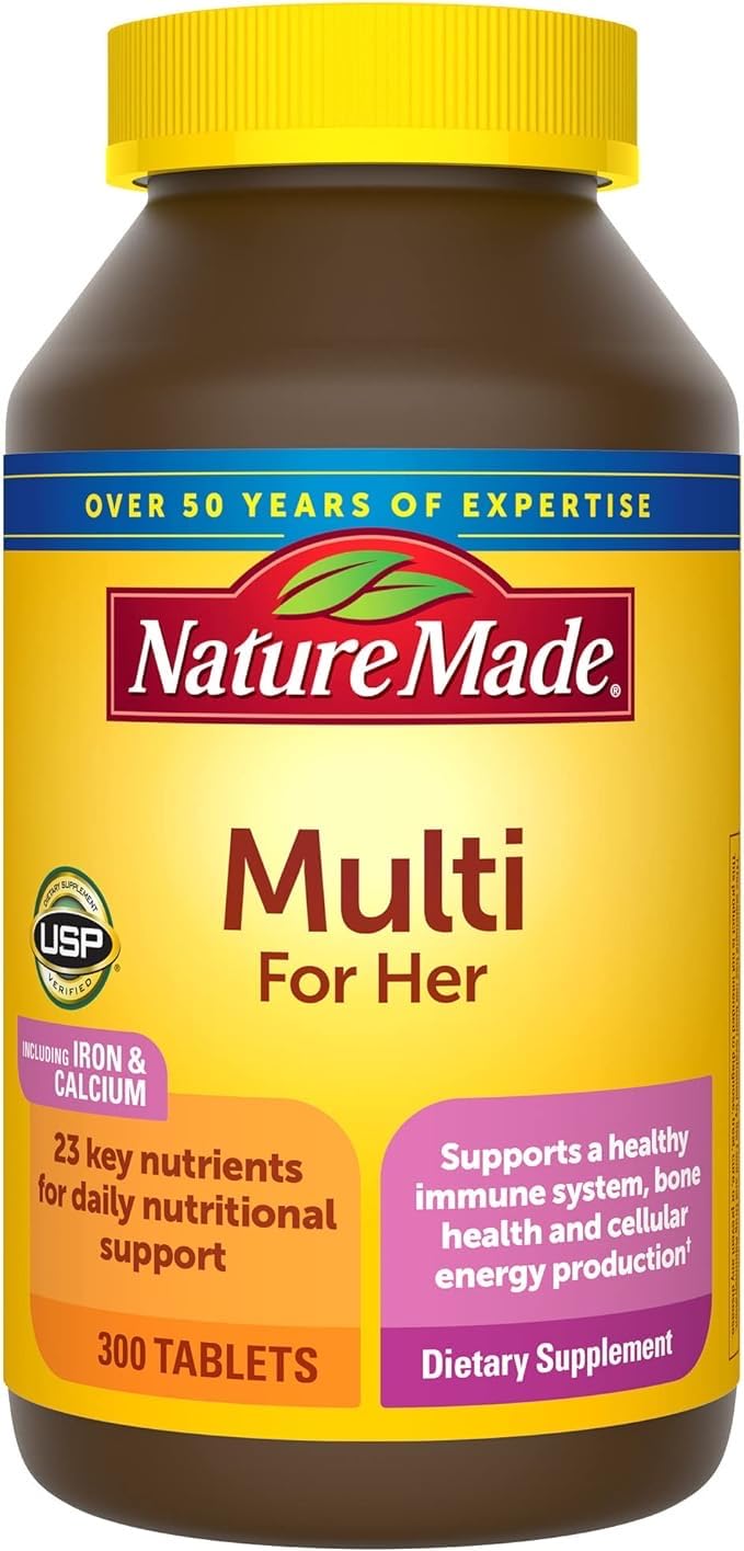Nature Made Women's Multivitamin Tablets, 300 Count for Daily Nutritional Support - Maple Wellness Supplements
