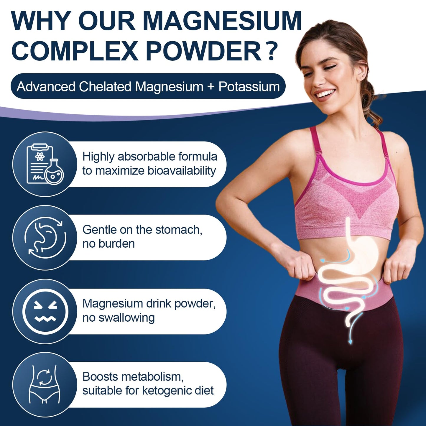 NATURE TARGET Magnesium Powder Supplement with Glycinate, Citrate, Malate, Magnesium Complex with L-Theanine & Vitamin B6 for Muscle, Heart & Brain, Vegan, 10.58 oz (100 Servings), Lemon Orange Flavor - Maple Wellness Supplements