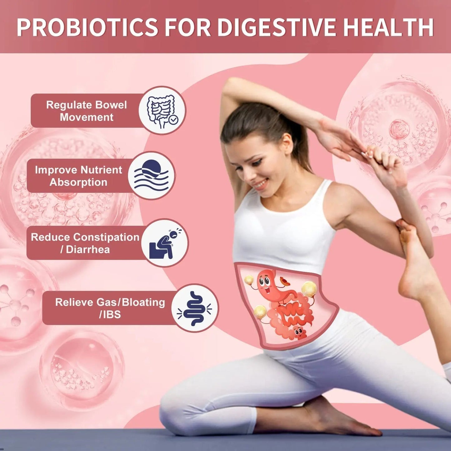 NATURE TARGET Probiotics-for-Women Prebiotics-and-Probiotics-Powder, 100-Billion-CFUs 45-Day-Supply, Women's-Probiotic with D-Mannose and Cranberry for Urinary Tract/Gut/Digestive Health - Maple Wellness Supplements