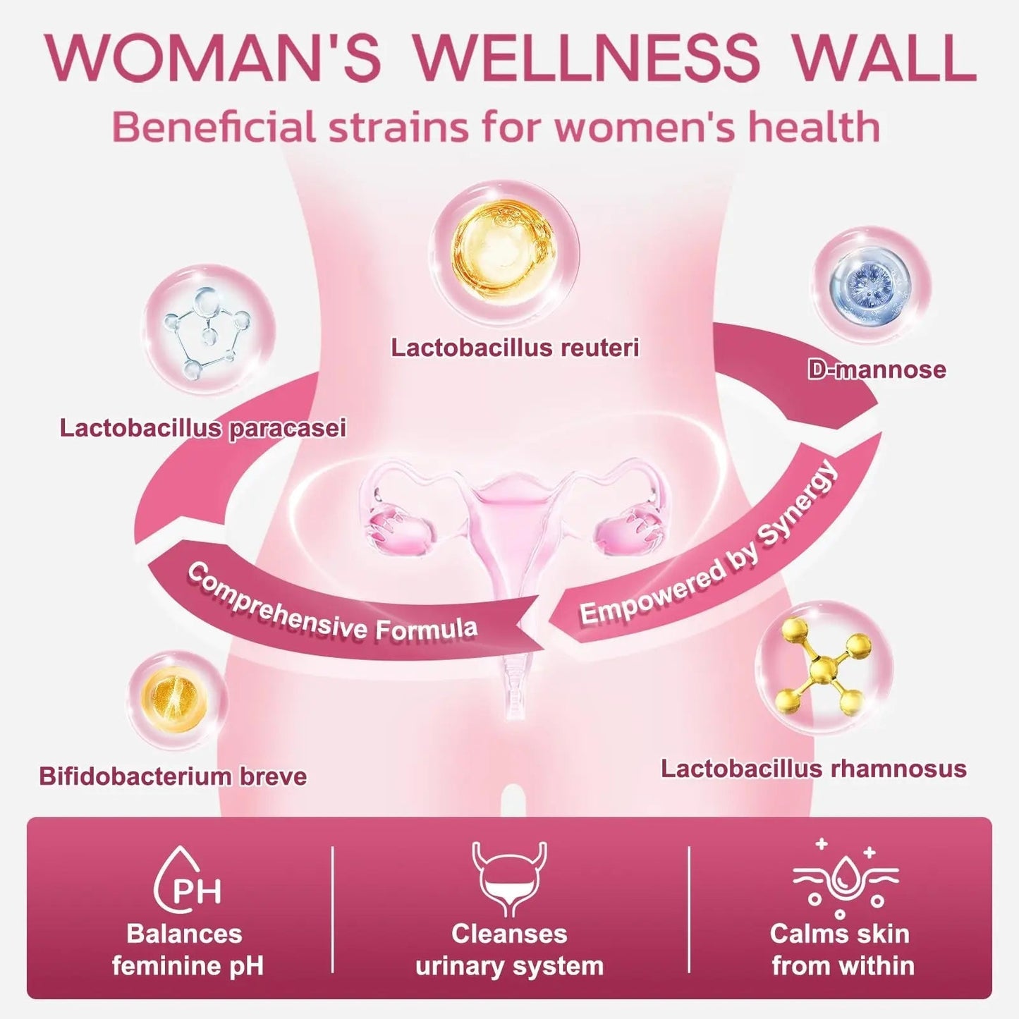 NATURE TARGET Probiotics for Women Probiotic Powder - 50 Billion CFUs, 13 Strains Supports for Digestive Vaginal Health, Bloating Relief, 30 Stick Packs - Maple Wellness Supplements