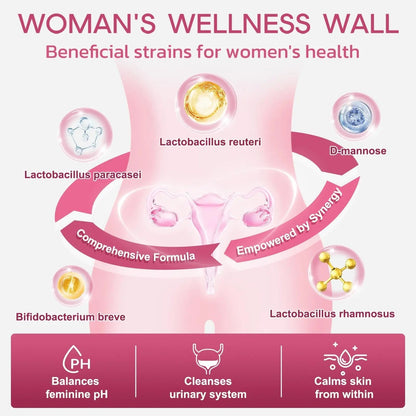NATURE TARGET Probiotics for Women Probiotic Powder - 50 Billion CFUs, 13 Strains Supports for Digestive Vaginal Health, Bloating Relief, 30 Stick Packs - Maple Wellness Supplements