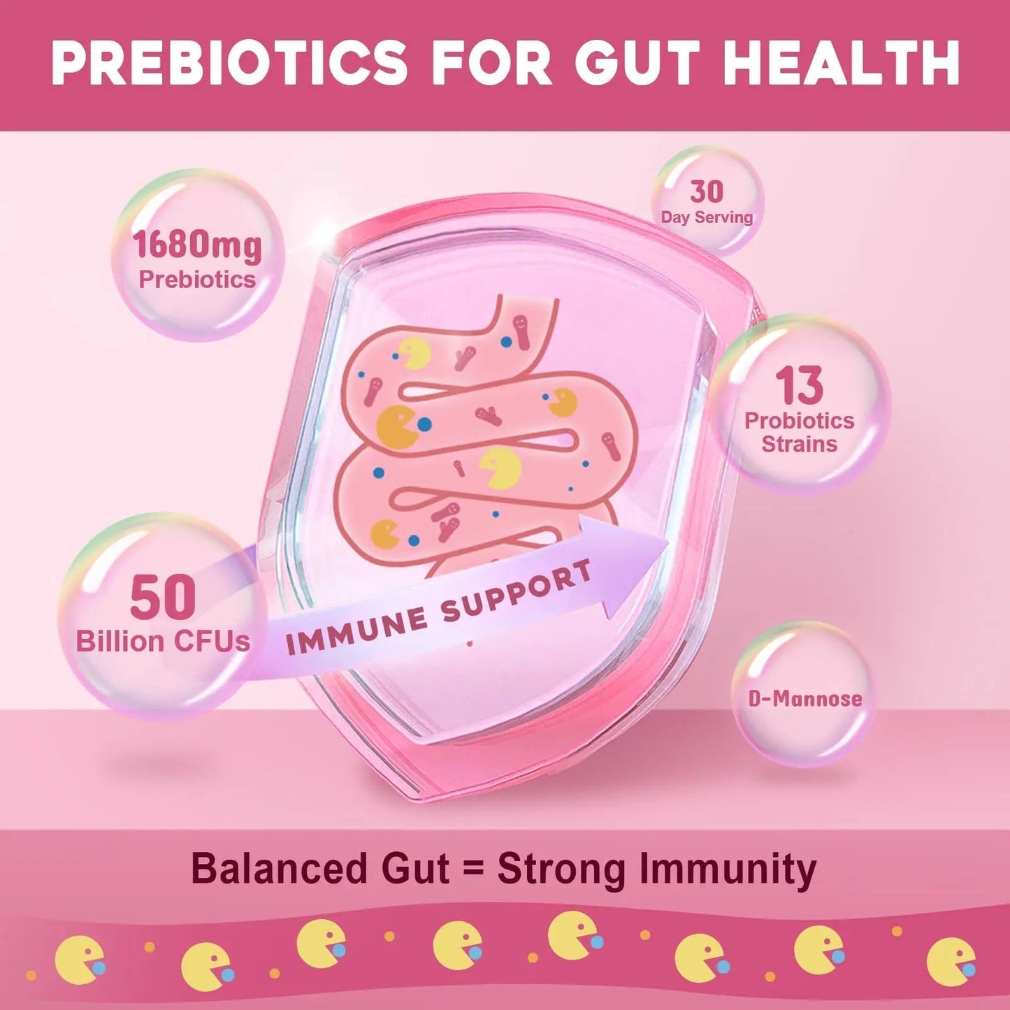 NATURE TARGET Probiotics for Women Probiotic Powder - 50 Billion CFUs, 13 Strains Supports for Digestive Vaginal Health, Bloating Relief, 30 Stick Packs - Maple Wellness Supplements