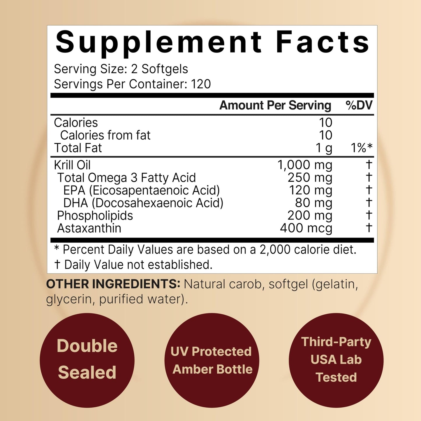 NatureBell Antarctic Krill Oil 1000mg Supplement, 240 Softgels, Natural Source of Omega-3 - Maple Wellness Supplements
