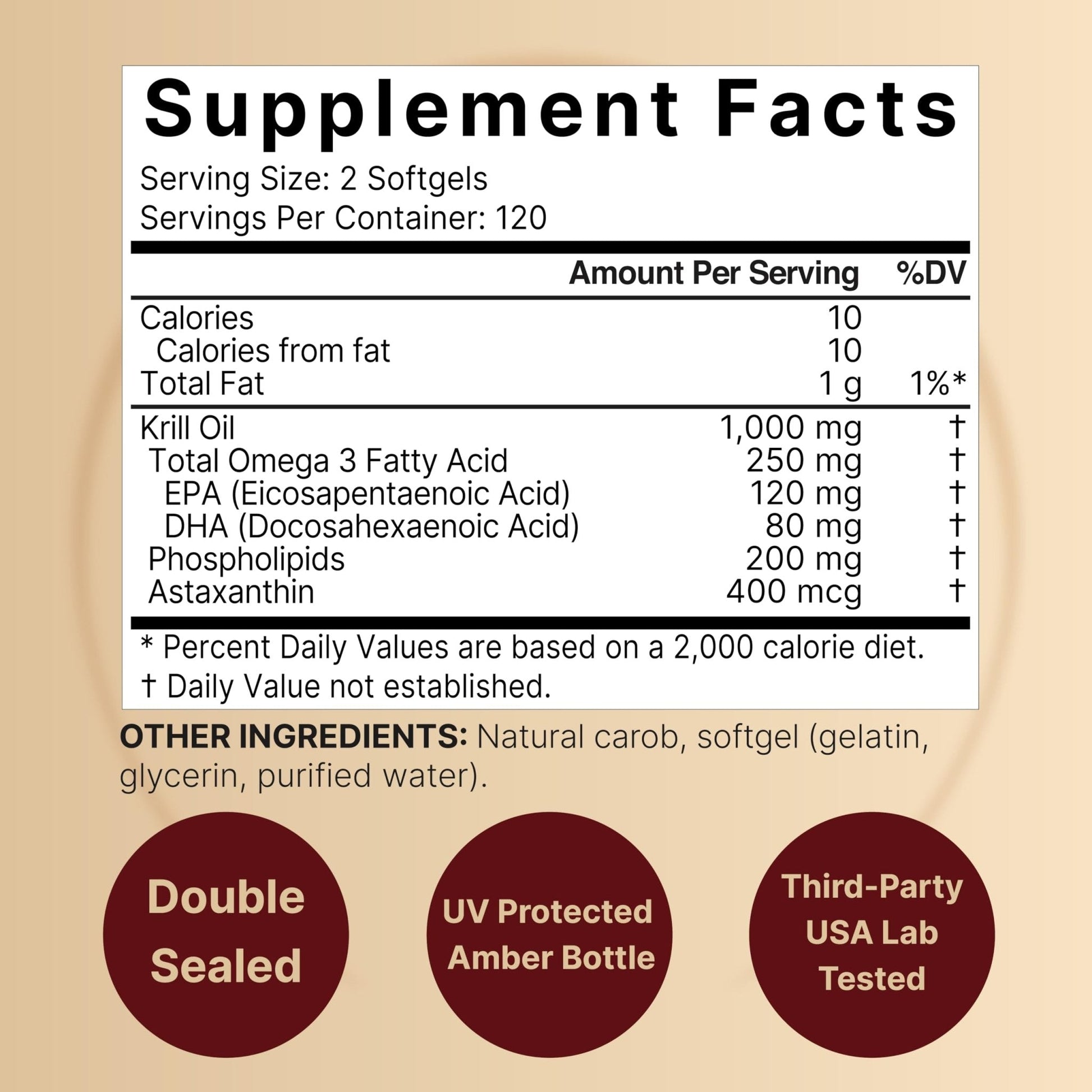 NatureBell Antarctic Krill Oil 1000mg Supplement, 240 Softgels, Natural Source of Omega-3 - Maple Wellness Supplements