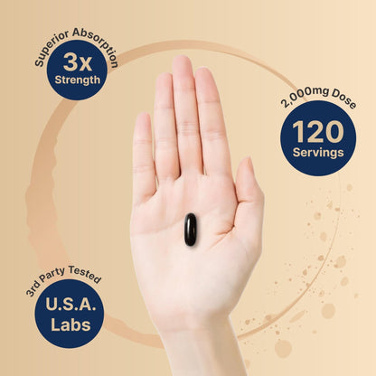 NatureBell Antarctic Krill Oil 2000mg Supplement, 240 Softgels, 3X Strength Natural Source of Omega-3s, EPA 240mg + DHA 160mg + Astaxanthin 800mcg - Maple Wellness Supplements