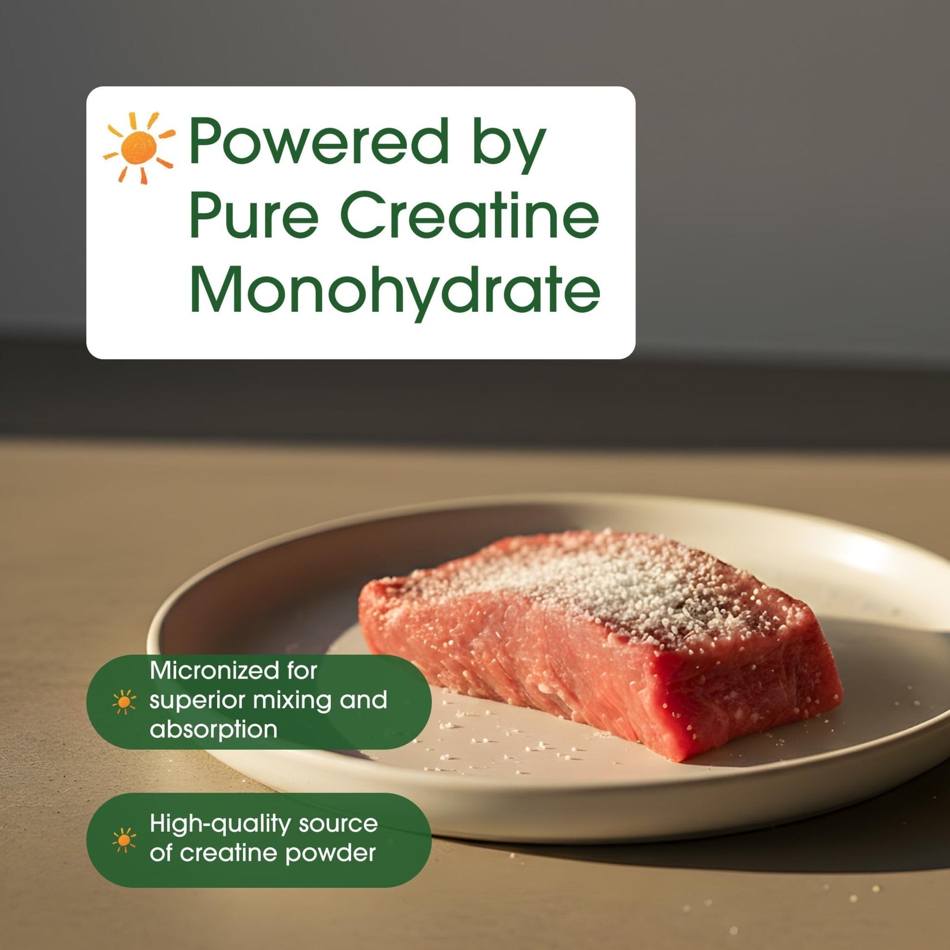 NatureBell Creatine Monohydrate Powder - 500g - Micronized Powder - Delivers 5,000mg Creatine Per Serving - Pre-Workout or Post-Workout Support* - Maple Wellness Supplements