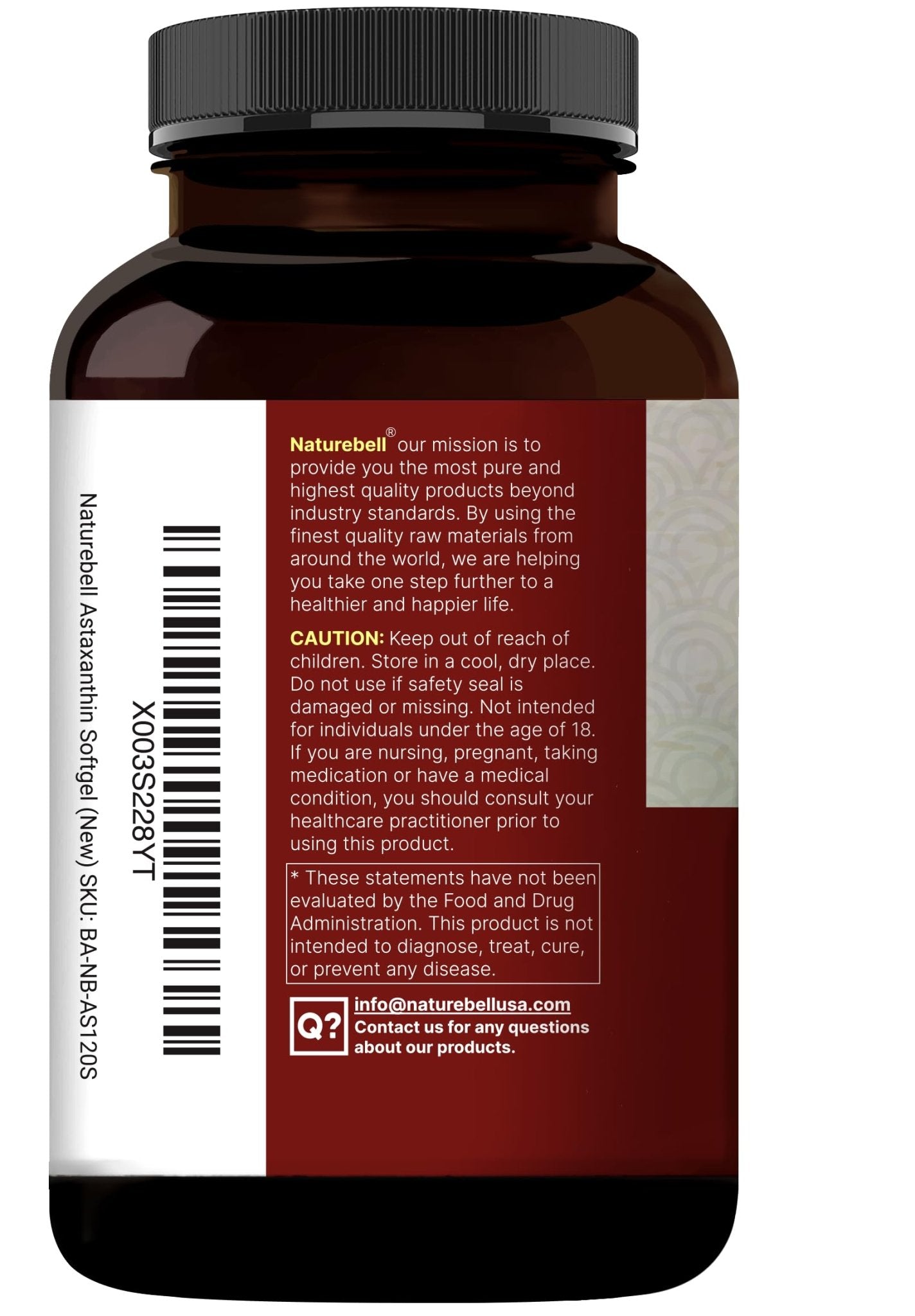 NatureBell Maximum Strength Astaxanthin 12mg, 240 Softgels - 4 Month Supply - Natural Antioxidant from Haematococcus - Maple Wellness Supplements