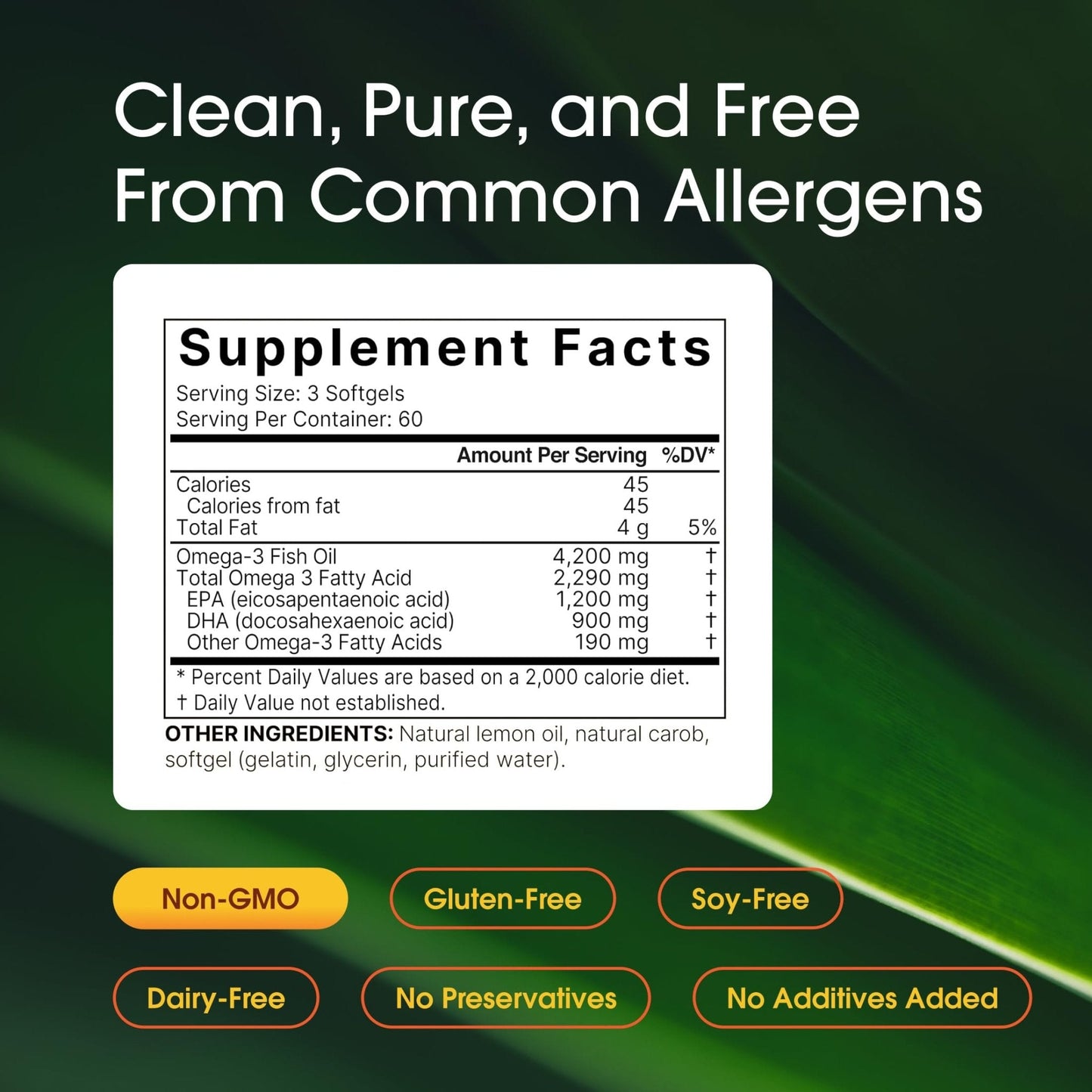 NatureBell Omega-3 Fish Oil - 180 Softgels - Support for Joint, Brain & Heart Health* - with EPA & DHA - No Burps or Fishy Aftertaste - Non-GMO & Mercury-Free Formula - Lemon Flavor - Maple Wellness Supplements