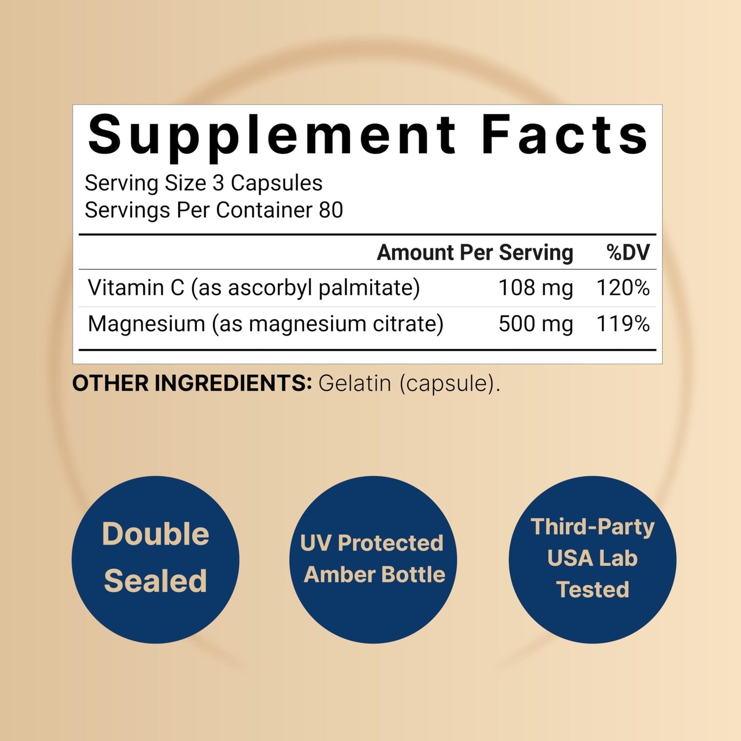 NatureBell Pure Magnesium Citrate 500mg per 3 Capsules Serving Size, 240 Capsules per Bottle - Maple Wellness Supplements