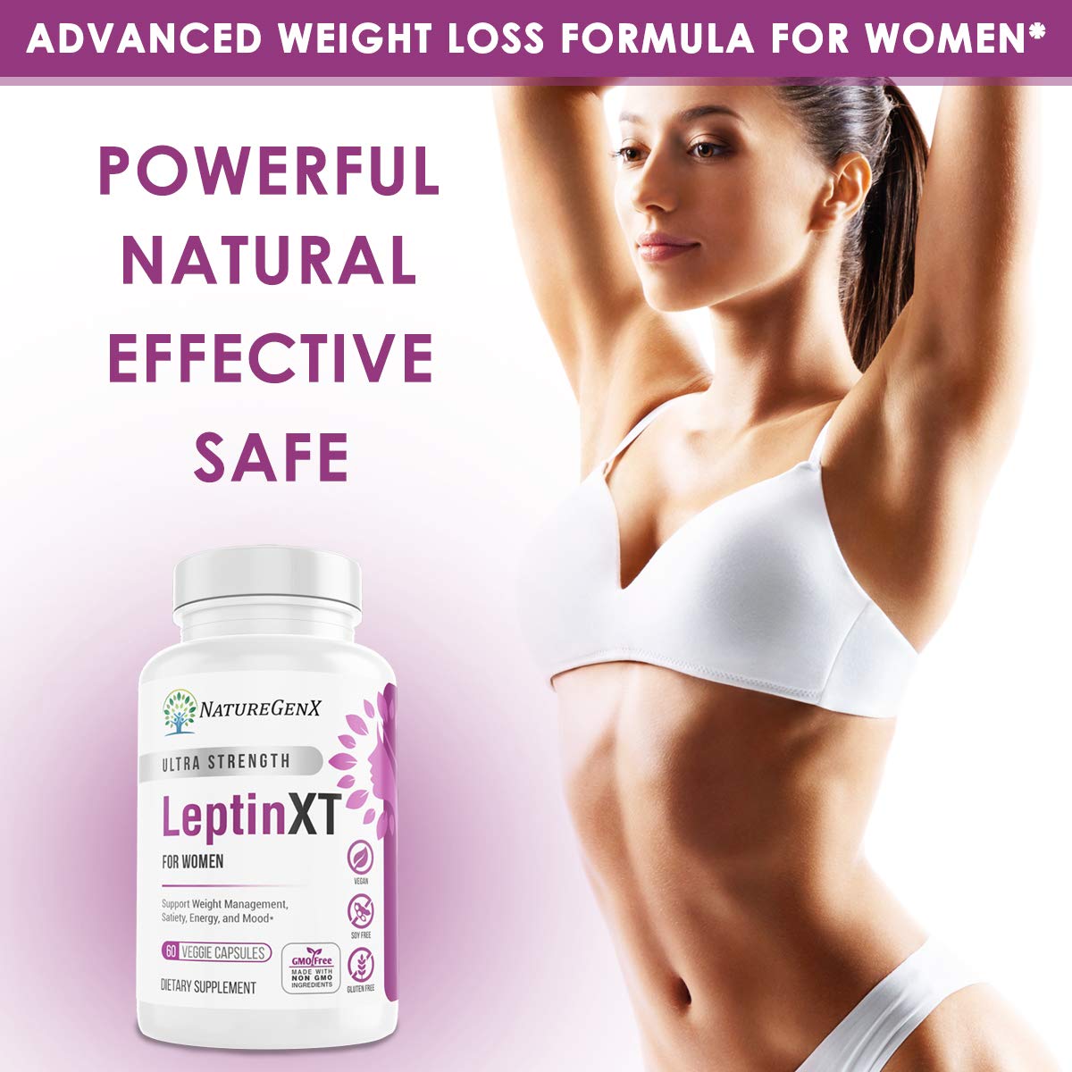 NatureGenX LeptinXT - Leptin Supplements for Weight Loss for Women - Extra Strength - Maple Wellness Supplements