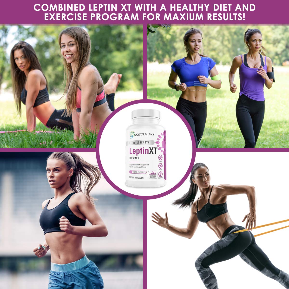 NatureGenX LeptinXT - Leptin Supplements for Weight Loss for Women - Extra Strength - Maple Wellness Supplements