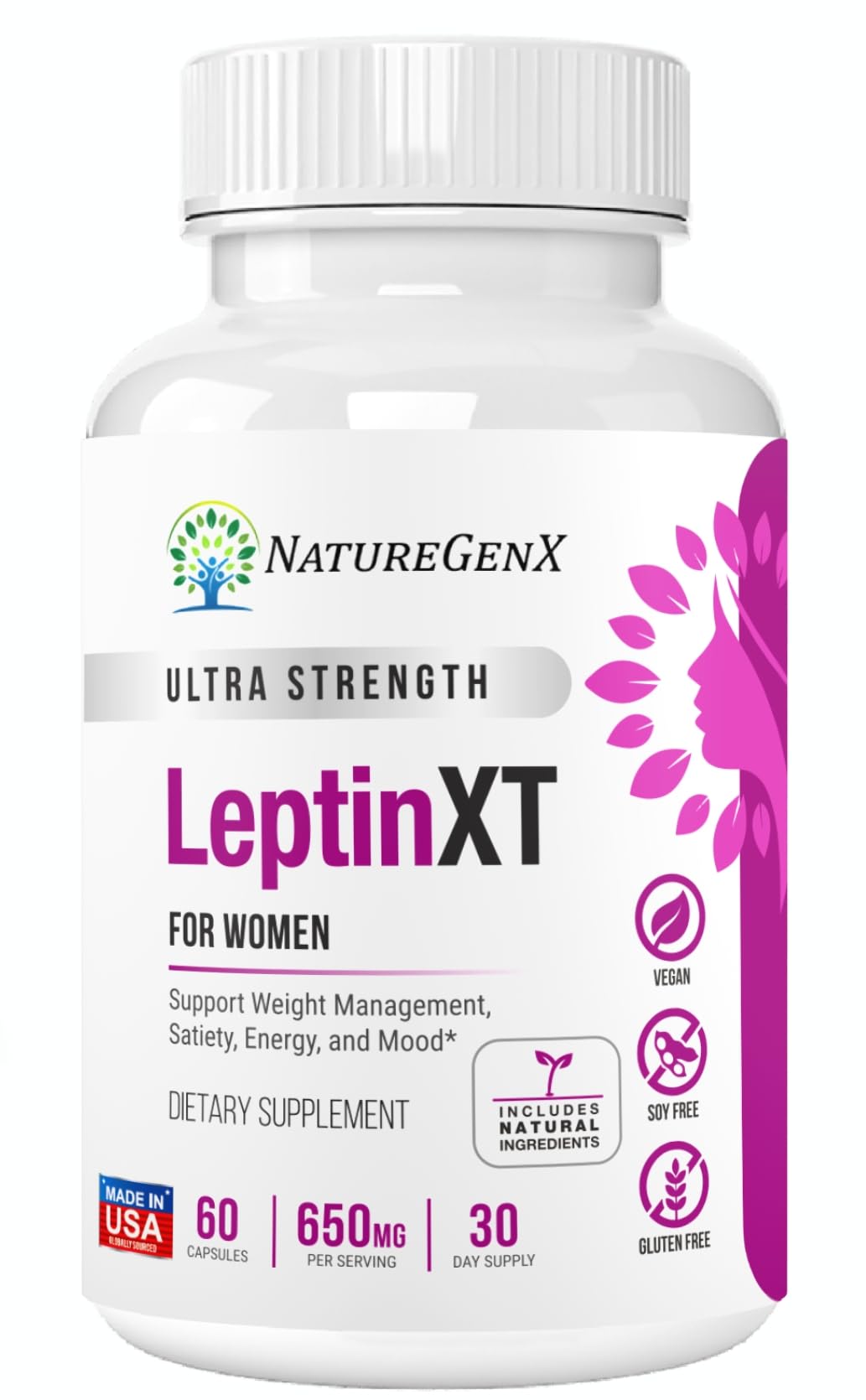 NatureGenX LeptinXT - Leptin Supplements for Weight Loss for Women - Extra Strength - Maple Wellness Supplements