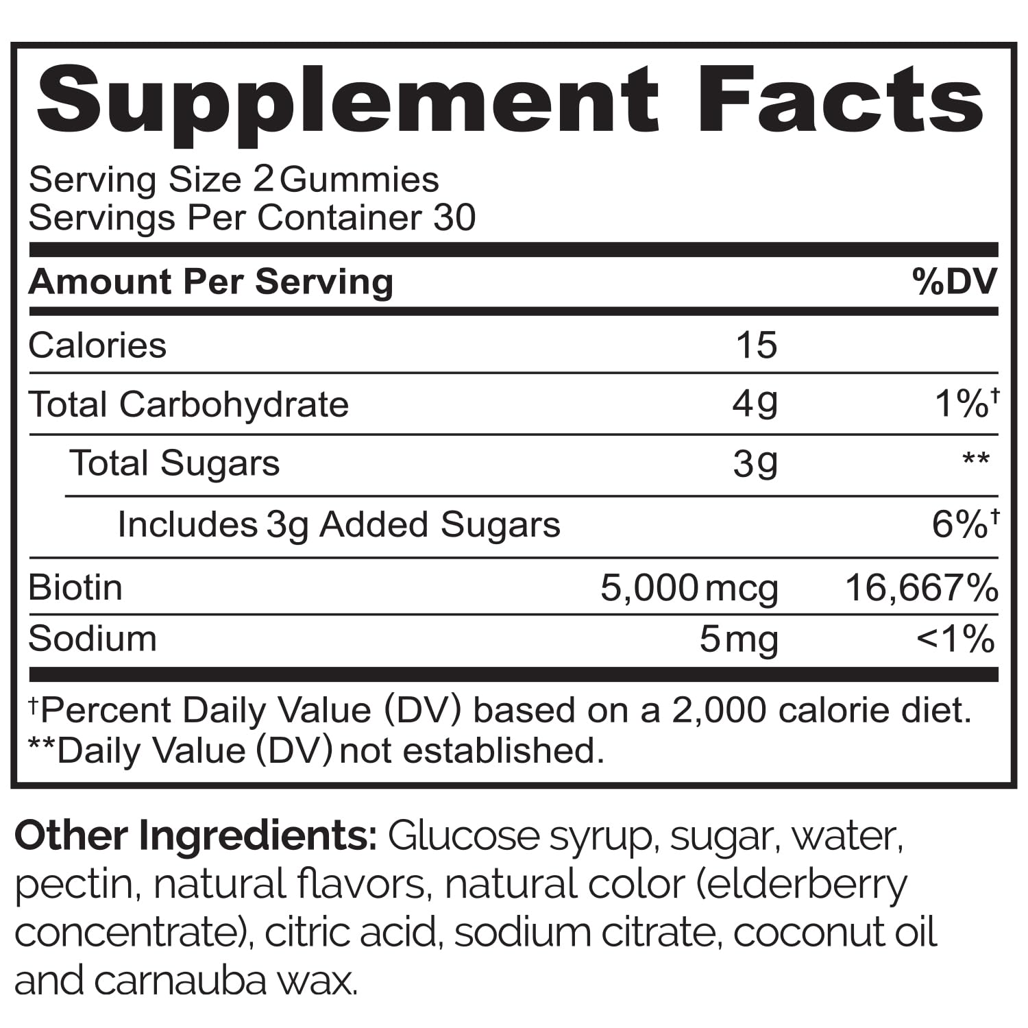 NATURELO Biotin Gummies - Supports Healthy Hair, Skin & Nails - High Potency 2500 mcg - Non GMO, Gluten Free - 60 Gummies - Maple Wellness Supplements
