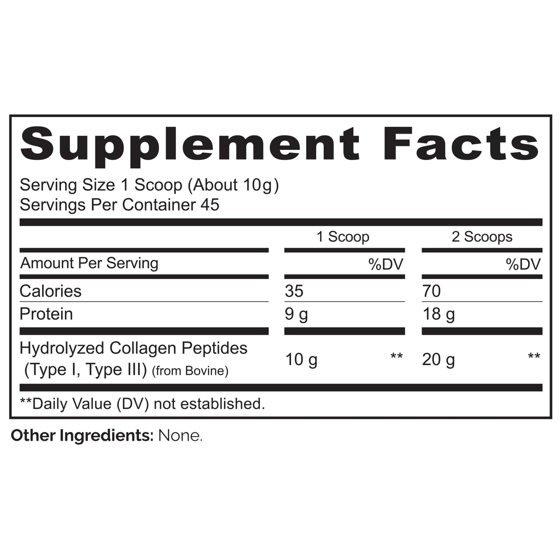 NATURELO Collagen Peptide Powder, Hydrolyzed Collagen Type I & III, Skin Hair & Joint Health - Unflavored, 16 Ounces | 45 Servings - Maple Wellness Supplements