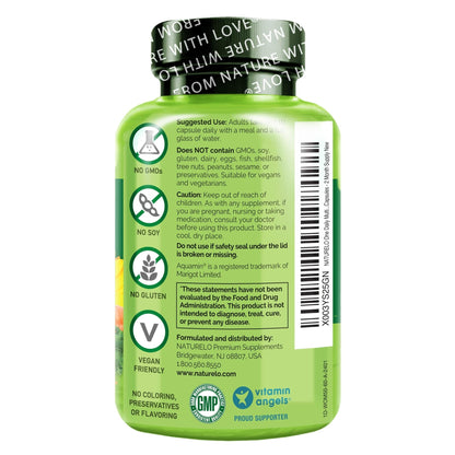 NATURELO One Daily Multivitamin for Women 50+ (Iron Free) - Menopause Support for Women Over 50 - Whole Food Supplement - Non-GMO - No Soy - 60 Capsules - 2 Month Supply - Maple Wellness Supplements