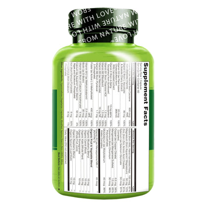 NATURELO One Daily Multivitamin for Women w/Vitamin B12, 60 Ct, Energy Support, Whole Food Daily Women Multivitamin Supplement, Nourish Hair/Skin/Nail, Non-GMO, No Soy, Gluten Free, 2 Month Supply - Maple Wellness Supplements