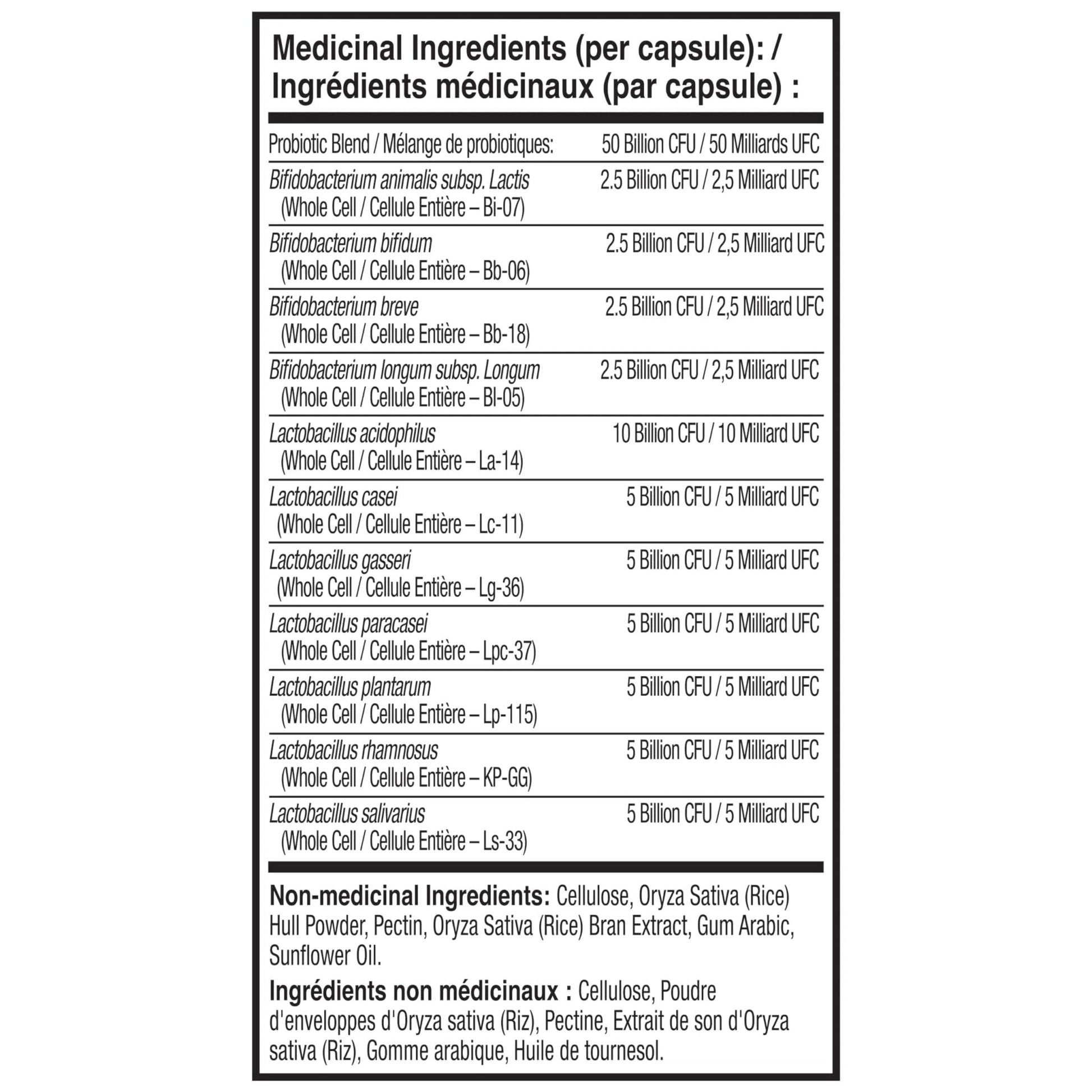 NATURELO Probiotics for Digestive Health, 50 Billion CFU, 60 Vegetarian Capsules, 11 Strains, Daily Use Supplement, Delayed Release, No-Fridge, Boosts Immune System, Probiotics for Women & Men - Maple Wellness Supplements