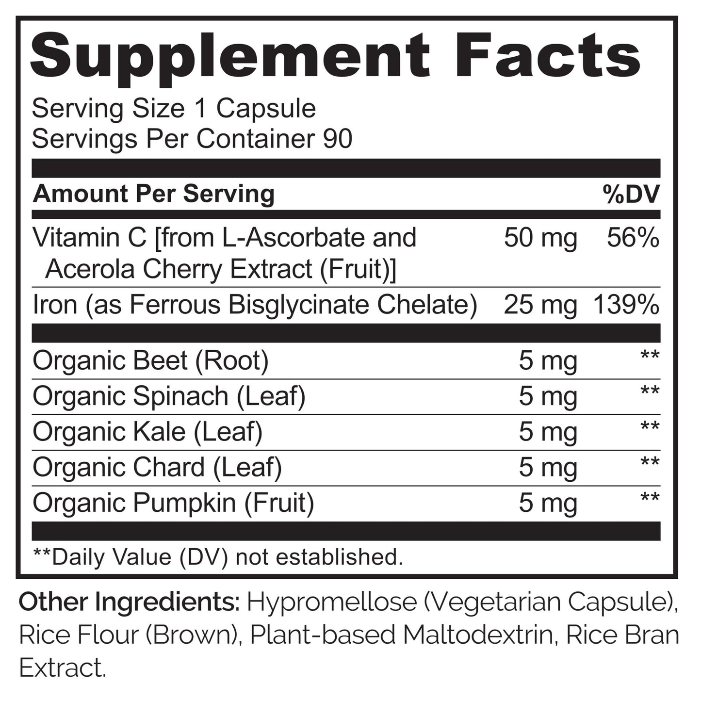 NATURELO Vegan Iron Supplement with Vitamin C and Organic Whole Foods - Gentle Iron Pills for Women & Men with Iron Deficiency Including Pregnancy - Maple Wellness Supplements