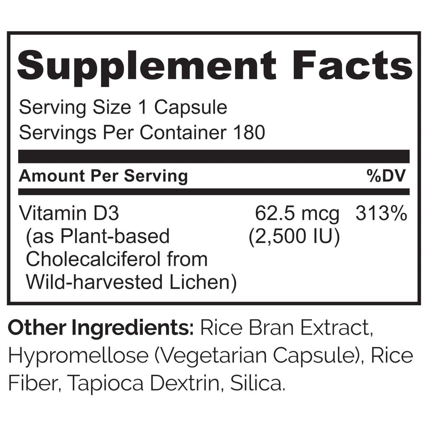 NATURELO Vitamin D - 2500 IU - Plant Based from Lichen - Natural D3 Supplement for Immune System, Bone Support, Joint Health - Vegan - Maple Wellness Supplements