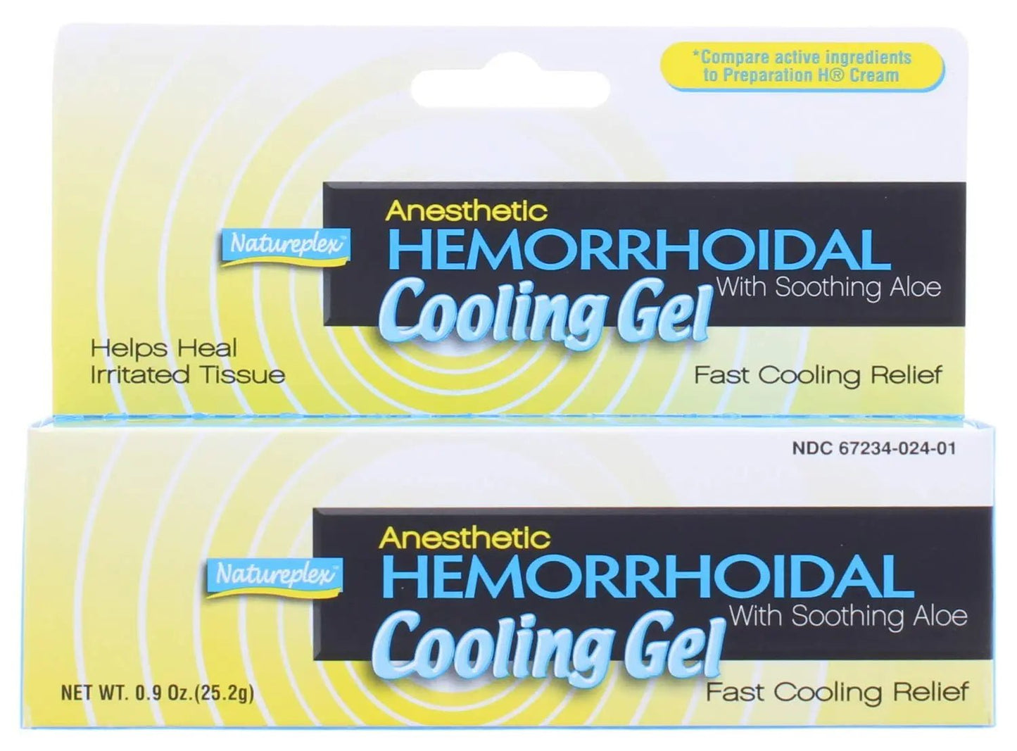 Natureplex Anesthetic Hemorrhoidal Cooling Gel 0.9 oz (2 Pack) – Witch Hazel & Phenylephrine, Soothing Aloe Formula for Temporary Itching, Burning & Swelling Relief - Made in USA - Maple Wellness Supplements