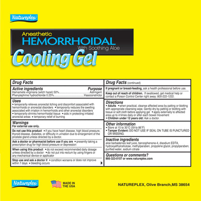 Natureplex Anesthetic Hemorrhoidal Cooling Gel with Soothing Aloe (6 Pack) - Maple Wellness Supplements