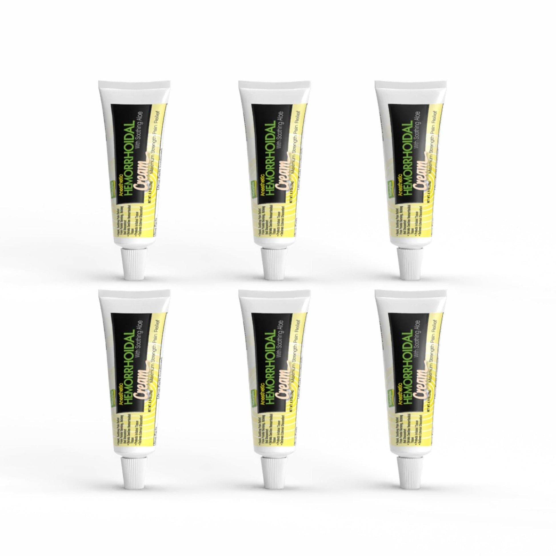 Natureplex Hemorrhoidal Cream for Itching, Burning and Discomfort Relief, 0.9 oz (Pack of 6) - Made in USA - Maple Wellness Supplements