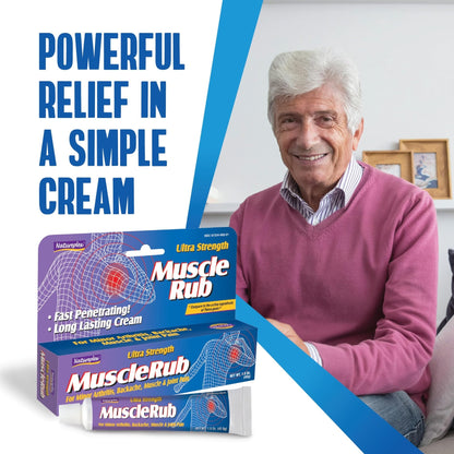 Natureplex Ultra Strength Muscle Rub Cream 1.5 oz (Pack of 5) – Menthol & Methyl Salicylate, Fast-Penetrating, Long-Lasting Relief for Muscle & Joint Discomfort (Minor Aches, Backache, Strains) - Maple Wellness Supplements