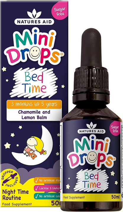 Natures Aid Bed Time Mini Drops for Children 3 Months - 5 Years, 50ml - Maple Wellness Supplements