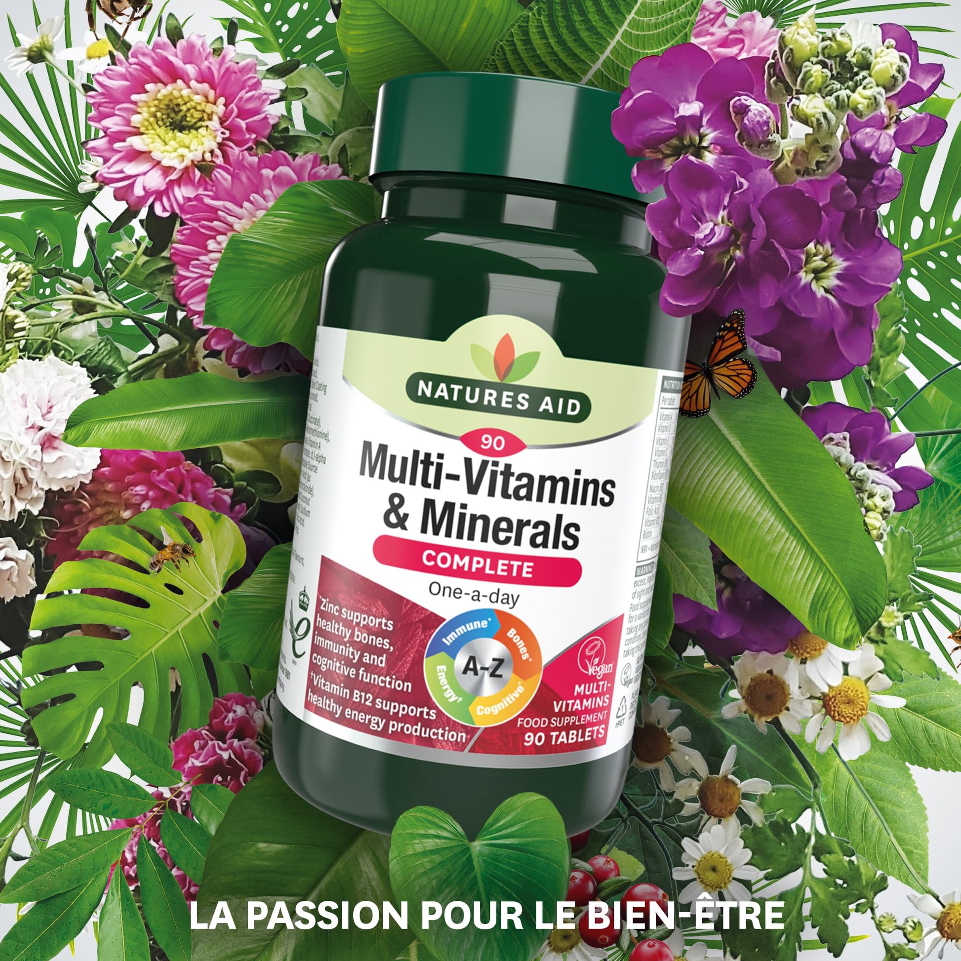Natures Aid Multivitamins and Minerals, 90 Count (Pack of 1), (Packing may vary) - Maple Wellness Supplements