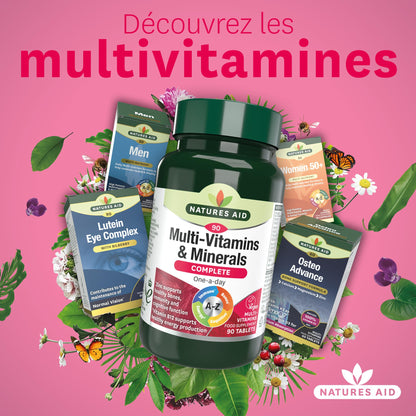 Natures Aid Multivitamins and Minerals, 90 Count (Pack of 1), (Packing may vary) - Maple Wellness Supplements