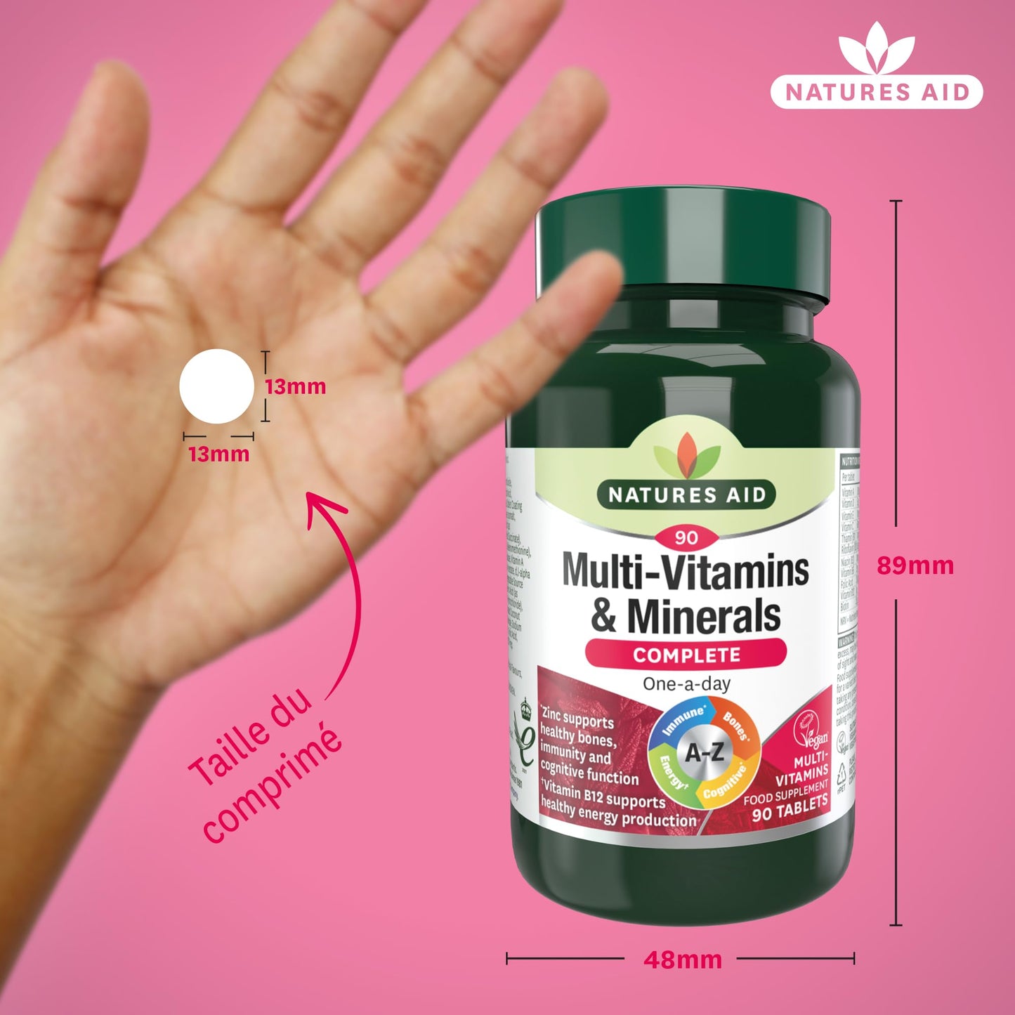 Natures Aid Multivitamins and Minerals, 90 Count (Pack of 1), (Packing may vary) - Maple Wellness Supplements