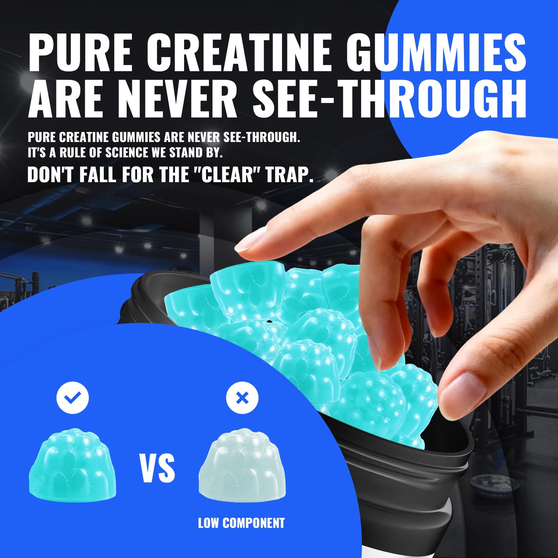 Natures Aid NSF Certified Creatine Gummy 5g - Creatine Monohydrate Gummies – Pre-Workout Energy & Muscle Growth Support for Men & Women - Maple Wellness Supplements