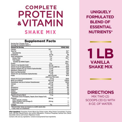 Nature's Bounty Complete Protein & Vitamin Shake Mix with Collagen & Fiber, Contains - Maple Wellness Supplements