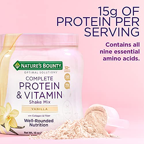 Nature's Bounty Complete Protein & Vitamin Shake Mix with Collagen & Fiber, Contains - Maple Wellness Supplements