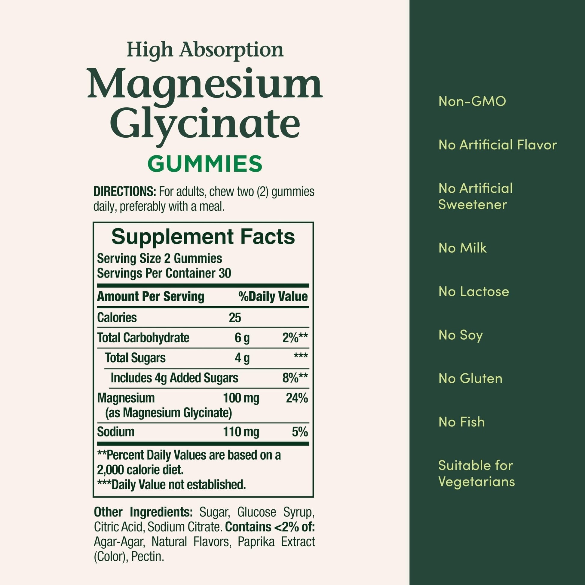 Nature’s Bounty High Absorption Magnesium Glycinate Gummies, 100 mg Magnesium Per Serving, Whole Body Health, No Stick Gummy, Peach Mango Flavor - Maple Wellness Supplements