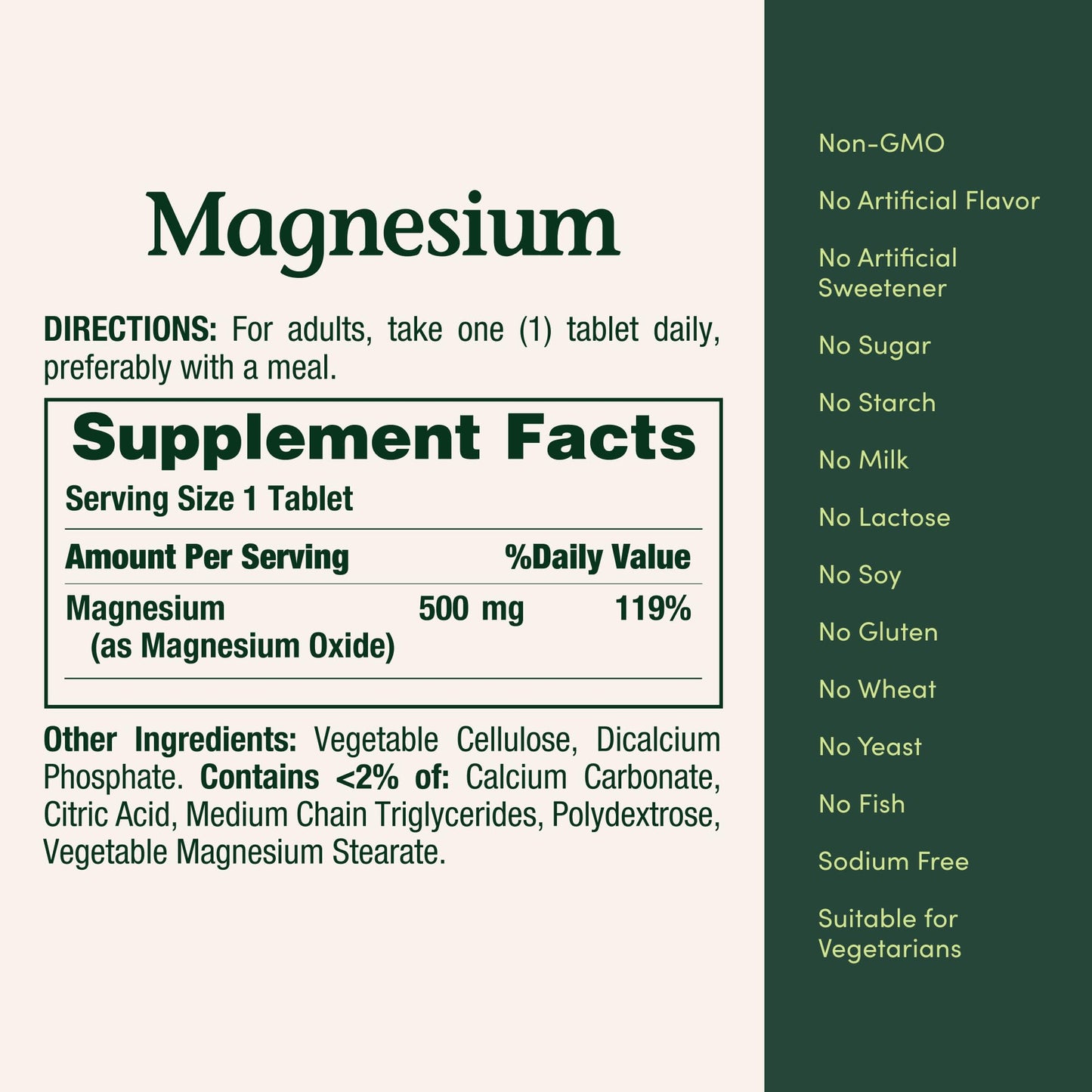 Nature's Bounty Magnesium 500 mg Tablets, High Potency Magnesium Supplement for Bone & Muscle Health, Whole Body Support, 200 Count (Pack of 1) - Maple Wellness Supplements