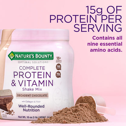 Nature's Bounty NBTY OP Protein Shake Choc 6x16oz PWD US - Maple Wellness Supplements