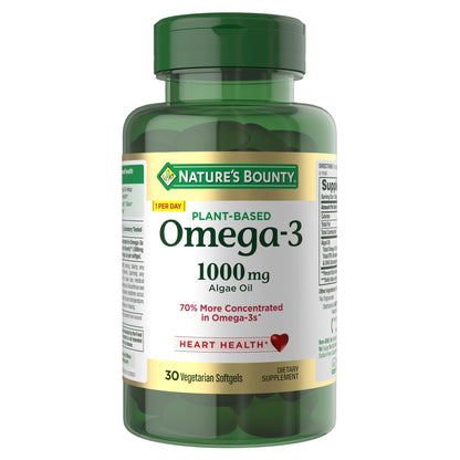Nature's Bounty Omega 3, Plant-Based Omega 3 Fatty Acid Supplement, 520mg, Supports Whole Body Health Including Heart, Skin, Joint - Maple Wellness Supplements
