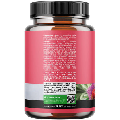 Natures Craft Complete Herbal Menopause Supplement for Women - Female Hormone Balance Capsules for Night Sweats Hot Flashes & Mood Swings with Dong Quai - Maple Wellness Supplements