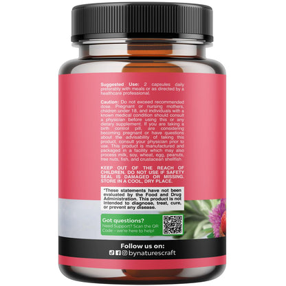 Natures Craft Complete Herbal Menopause Supplement for Women - Female Hormone Balance Capsules for Night Sweats Hot Flashes & Mood Swings with Dong Quai - Maple Wellness Supplements