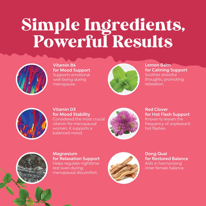 Natures Craft Complete Herbal Menopause Supplement for Women - Female Hormone Balance Capsules for Night Sweats Hot Flashes & Mood Swings with Dong Quai - Maple Wellness Supplements