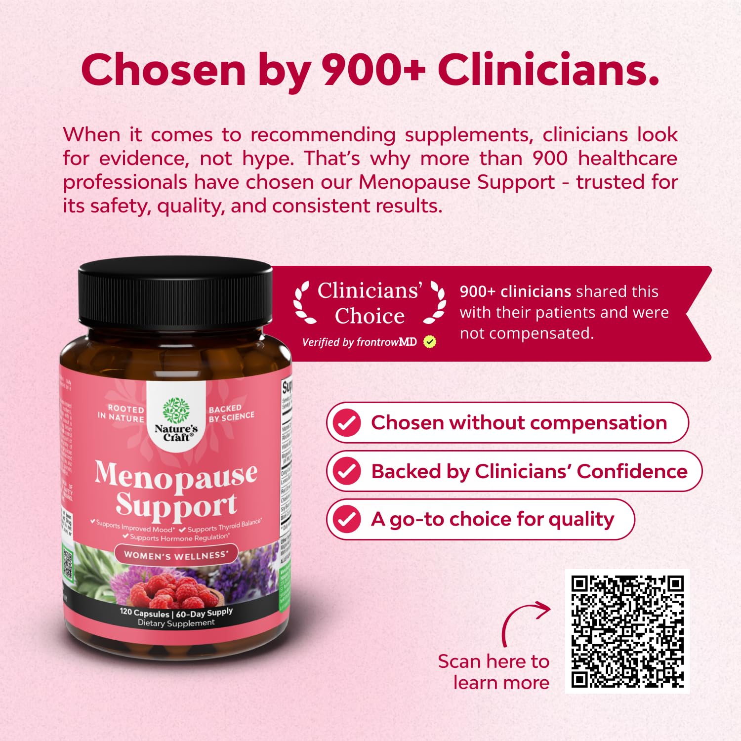 Natures Craft Complete Herbal Menopause Supplement for Women - Female Hormone Balance Capsules for Night Sweats Hot Flashes & Mood Swings with Dong Quai - Maple Wellness Supplements