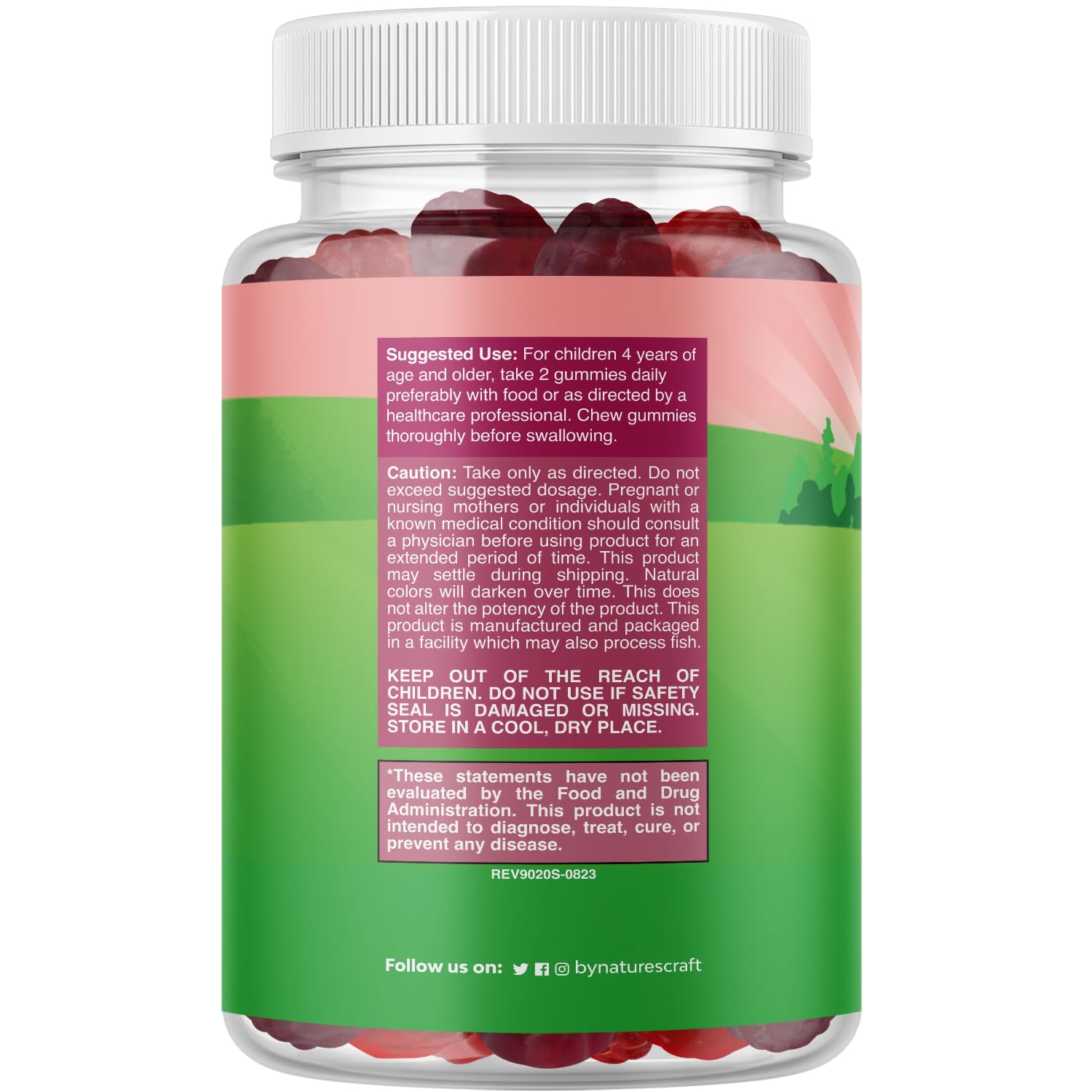 Natures Craft High Prebiotic Fiber Gummies for Kids - Dietary Fiber Supplements for Digestion & Constipation - Chicory Root Kids Immune Gummies - Non-GMO - Maple Wellness Supplements