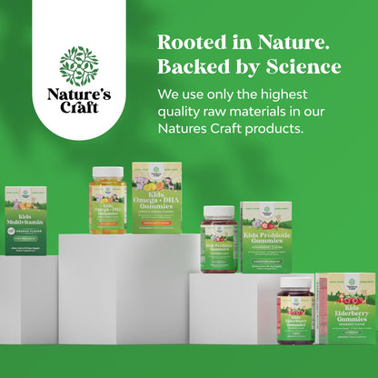 Natures Craft High Prebiotic Fiber Gummies for Kids - Dietary Fiber Supplements for Digestion & Constipation - Chicory Root Kids Immune Gummies - Non-GMO - Maple Wellness Supplements