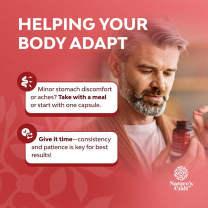 Natures Craft Red Yeast Rice with CoQ10 Supplement - Advanced Healthy Heart & Healthy Cholesterol Levels Formula for Men & Women - Red Yeast Rice Capsules with 1200 mg - Maple Wellness Supplements