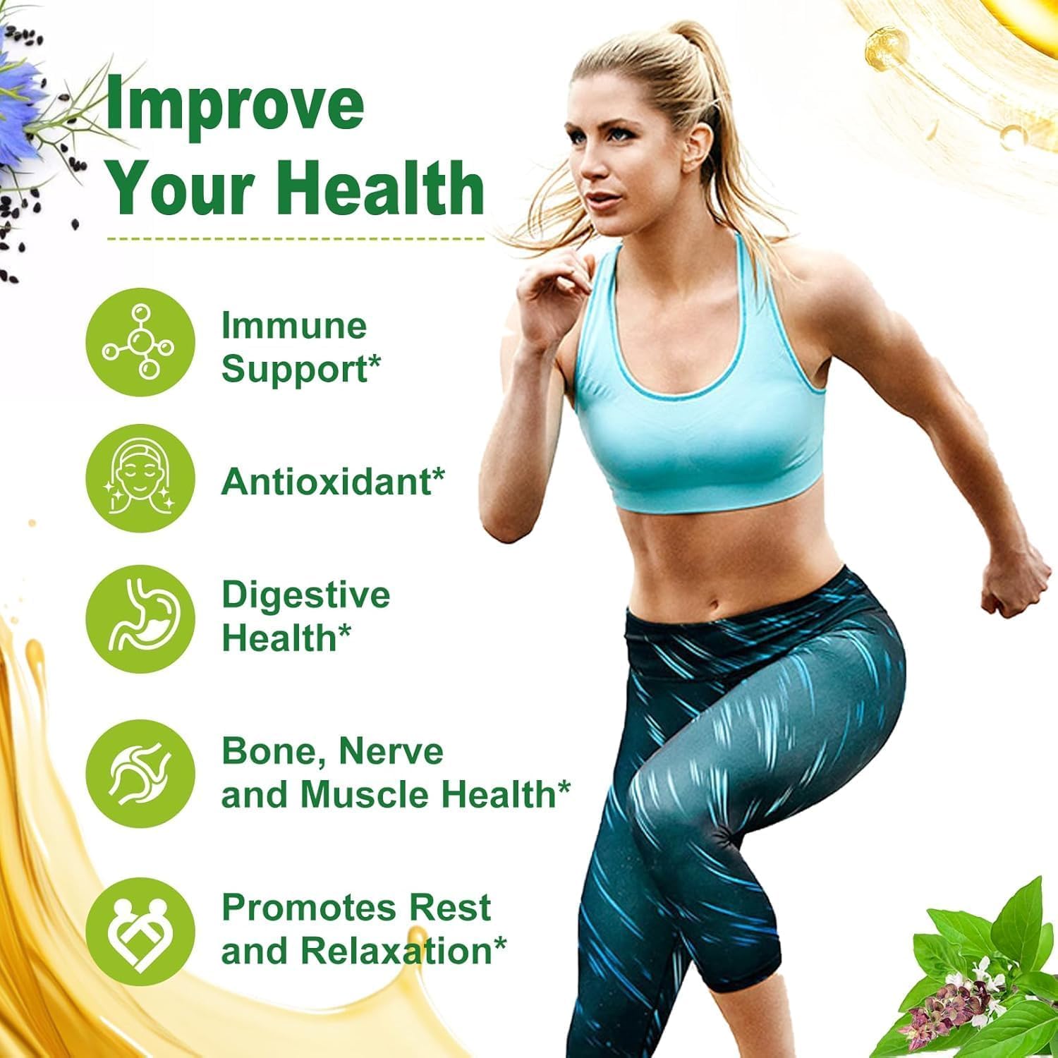 Nature's live Oil of Oregano with Black Seed Oil, 2 in 1 Oregano Supplement for Immune Health, Retains High Concentrated Carvacrol & Thymoquinone - Maple Wellness Supplements
