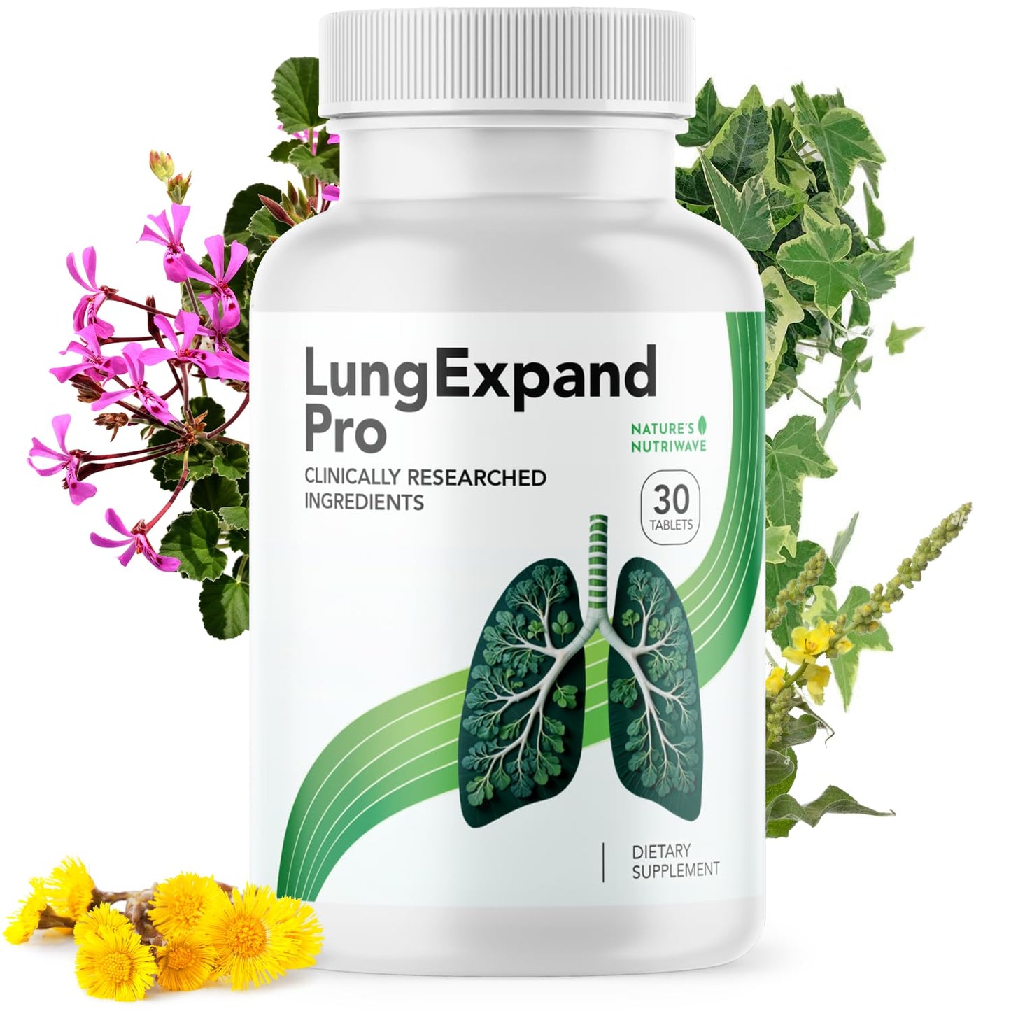 Nature’s NutriWave LungExpand Pro – Natural Daily Wellness for Overall Support – Made in USA, Non-GMO – Easy to Take – GMP Certified – 30 Tablets, 1 Month Supply - Maple Wellness Supplements