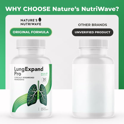 Nature’s NutriWave LungExpand Pro – Natural Daily Wellness for Overall Support – Made in USA, Non-GMO – Easy to Take – GMP Certified – 30 Tablets, 1 Month Supply - Maple Wellness Supplements